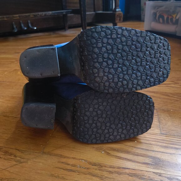 Fluevog- Stand Up Judd, blue suede boots - Picture 7 of 8